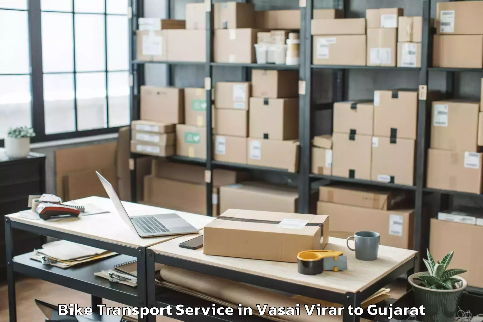 Expert Vasai Virar to Hazira Port Bike Transport